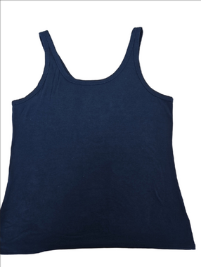 Time and Tru Navy Scoop Tank Top